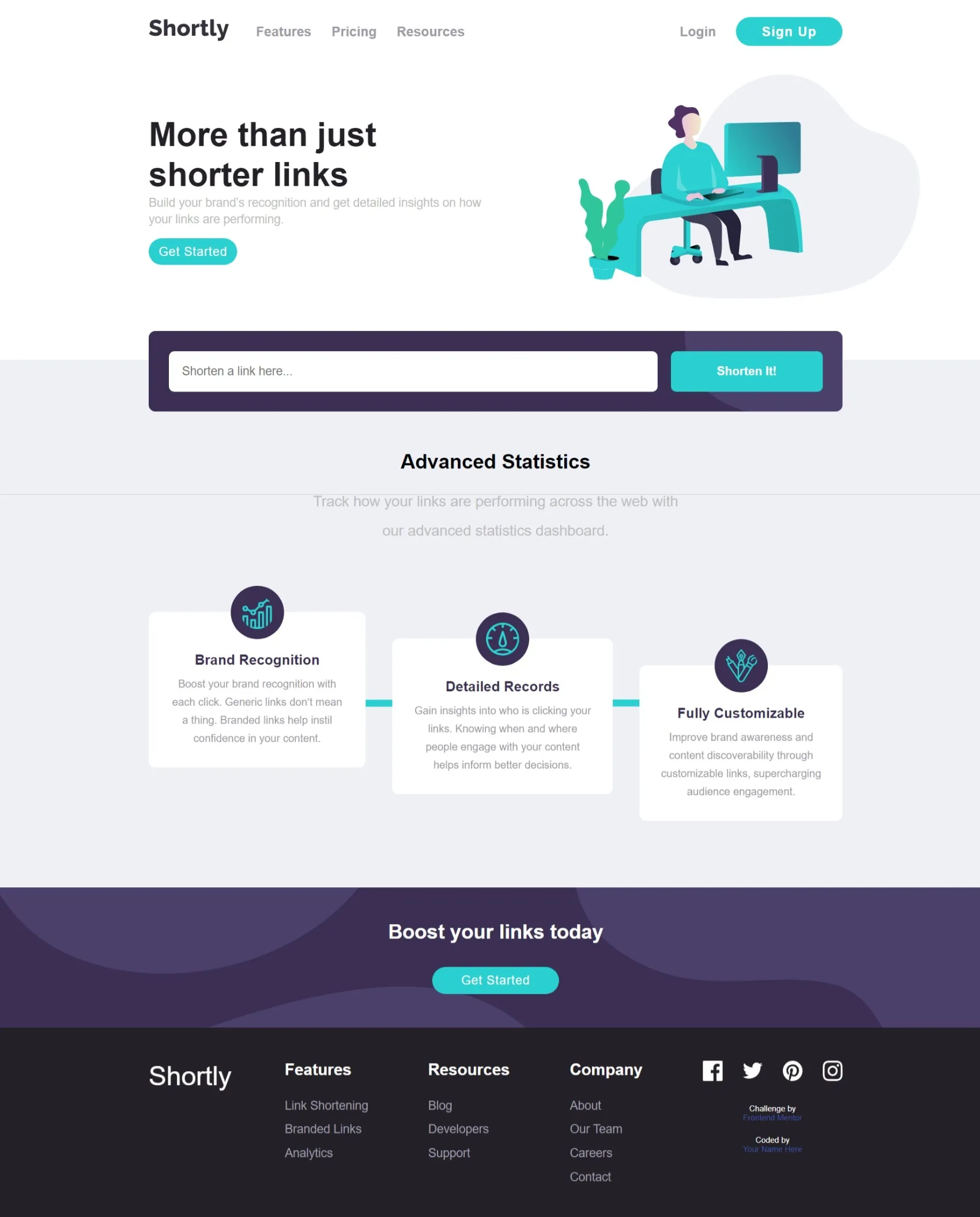 Shortly URL Shortener project
