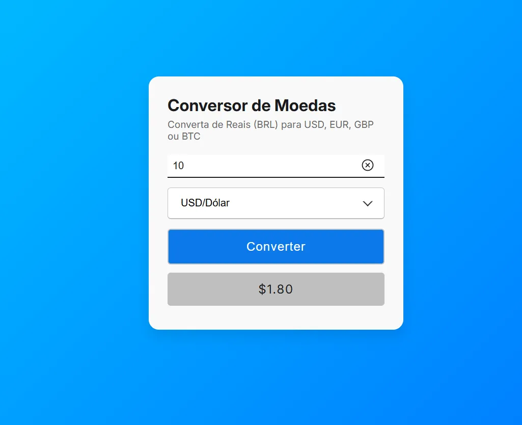 Conversor de Moedas project